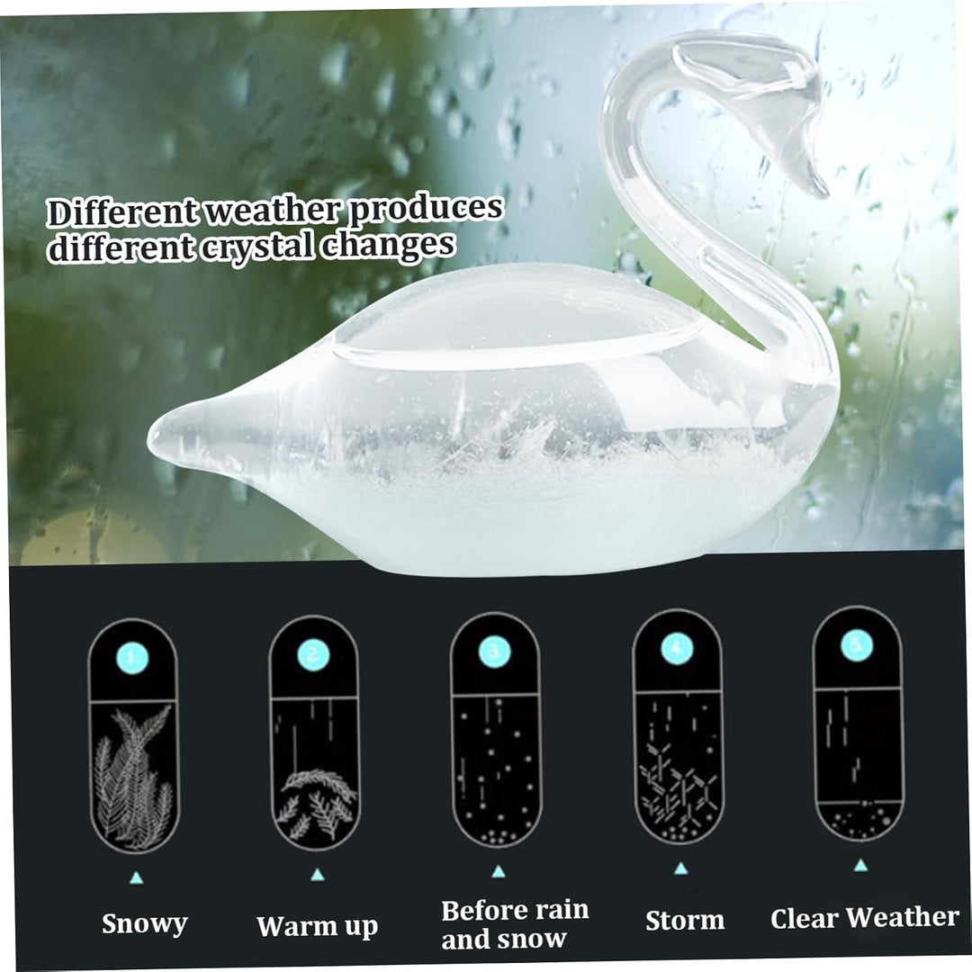 Storm Glass Weather Forecaster, Storm Glass Wear Predictor, elegante Swan Weather dekorative Kristal