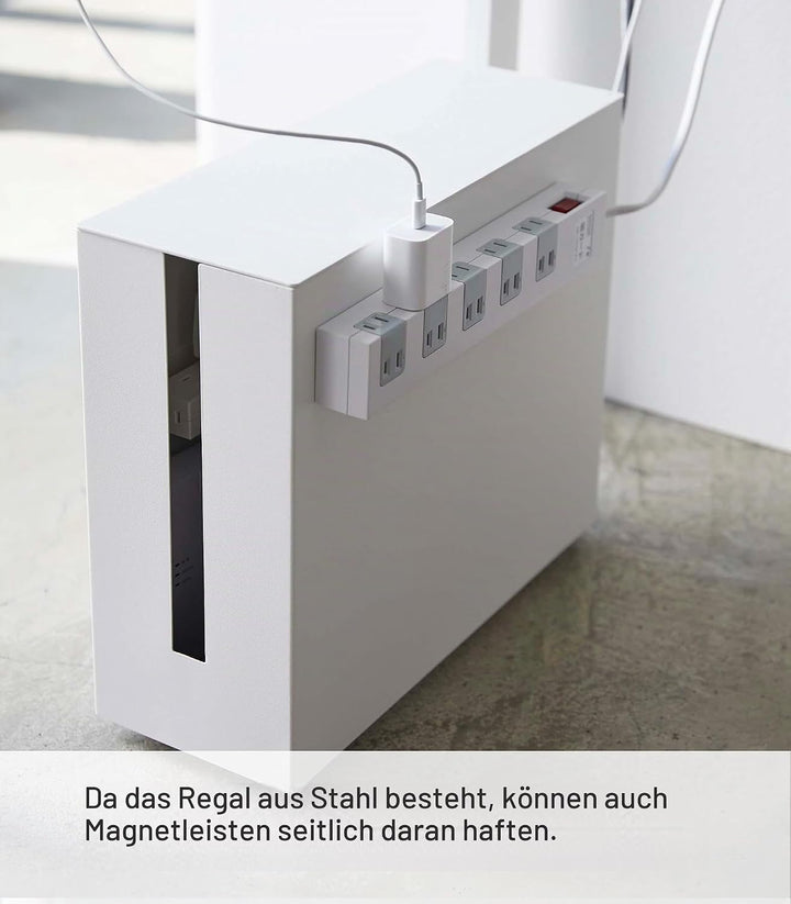 YAMAZAKI Tower Kabelabdeckungen, Metall, Weiss, One Size