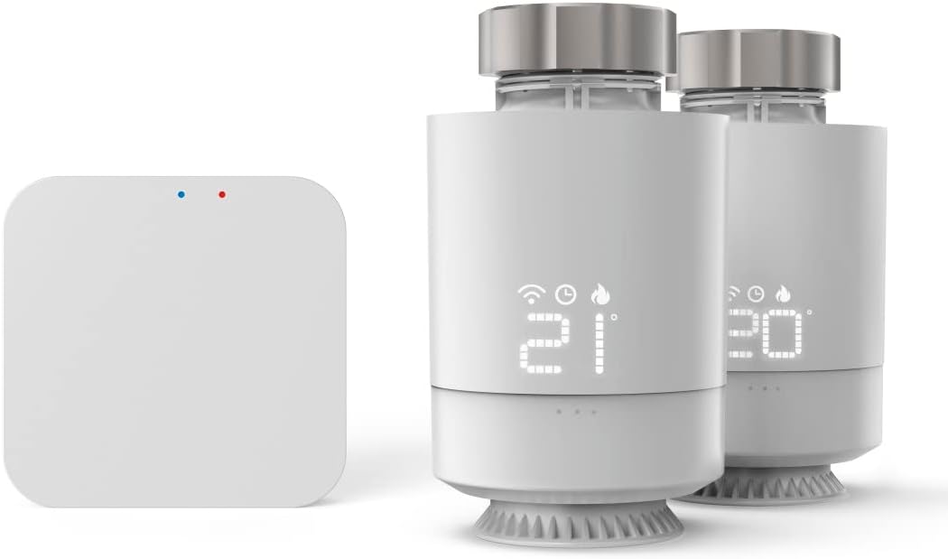 Hama Heizkörperthermostat, Starter-Set 2 St. mit Hub (Heizungssteuerung WLAN, Smart Home Heizungsreg