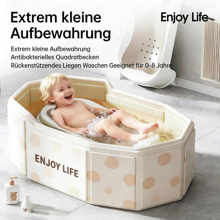 Faltbare Badewanne für Kinder - Grosse Kleinkindbadewanne Tragbare Badewanne, Platzsparende Klappbar