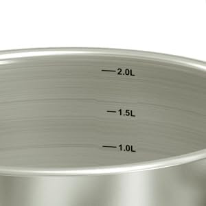 Backen 291107, Topfset 16,18,20cm, Edelstahl, 7-teilig, Induktion, 1 abnehmbarer Griff, 3 luftdichte
