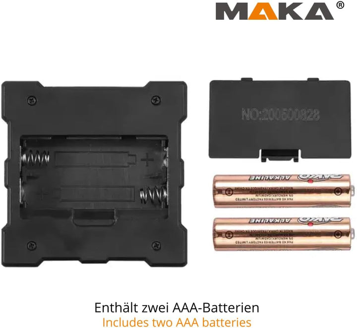 MAKA Digitale Neigungsmesser - Genauigkeit von 0,1° bis 0,2° - Magneten auf allen Seiten - Helles LC
