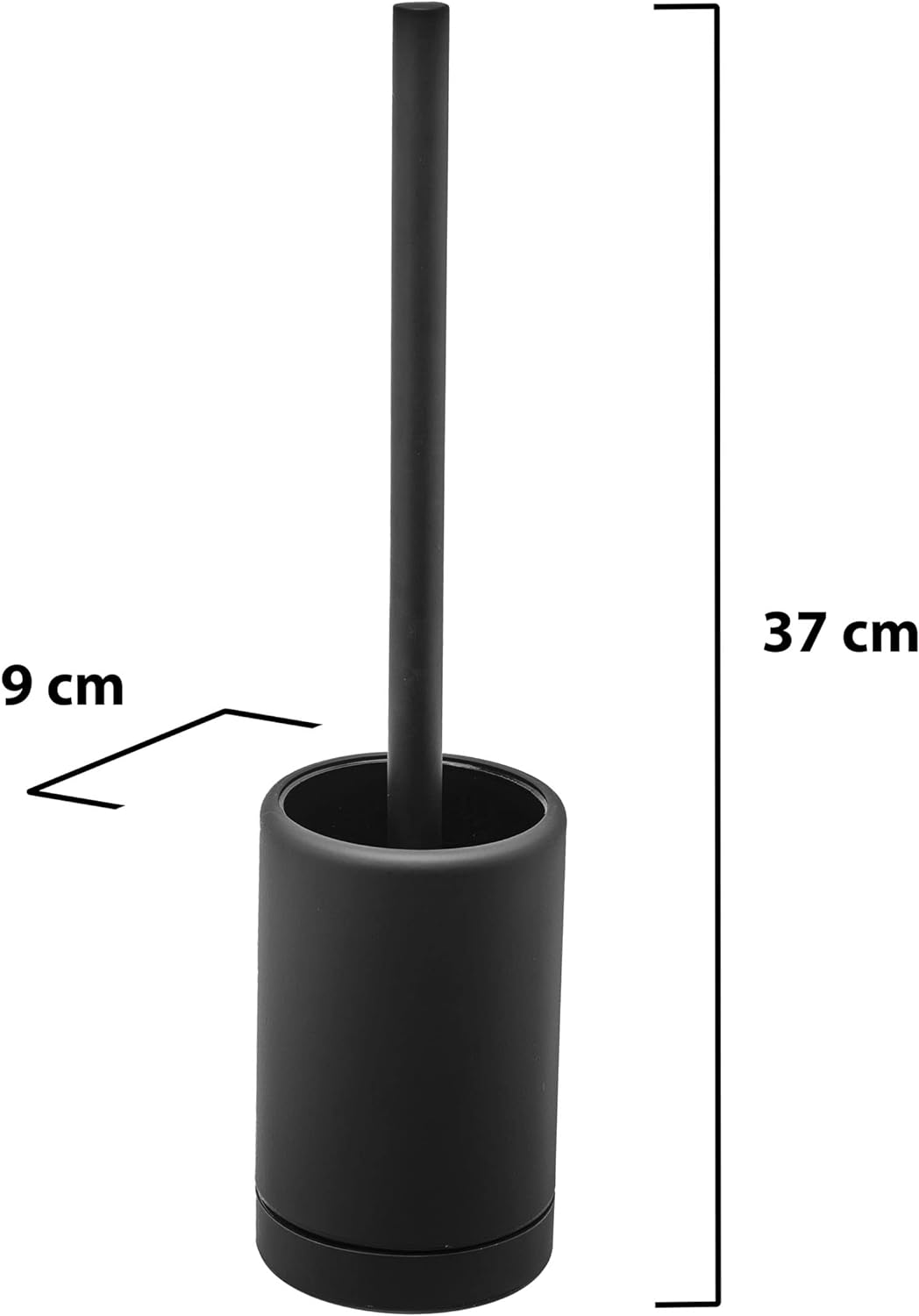 AMARE Luxus Toilettenbürste | Silikon WC Bürste| Klobürste mit Belüftung | schwarz matt |Silikon WC
