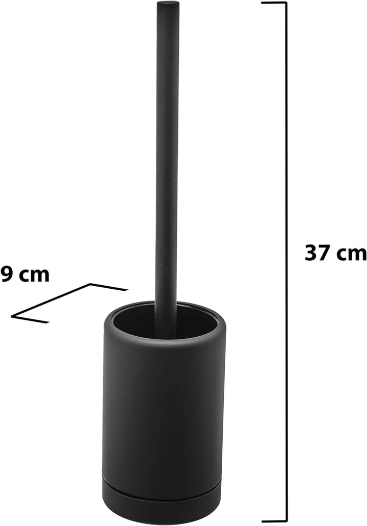 AMARE Luxus Toilettenbürste | Silikon WC Bürste| Klobürste mit Belüftung | schwarz matt |Silikon WC