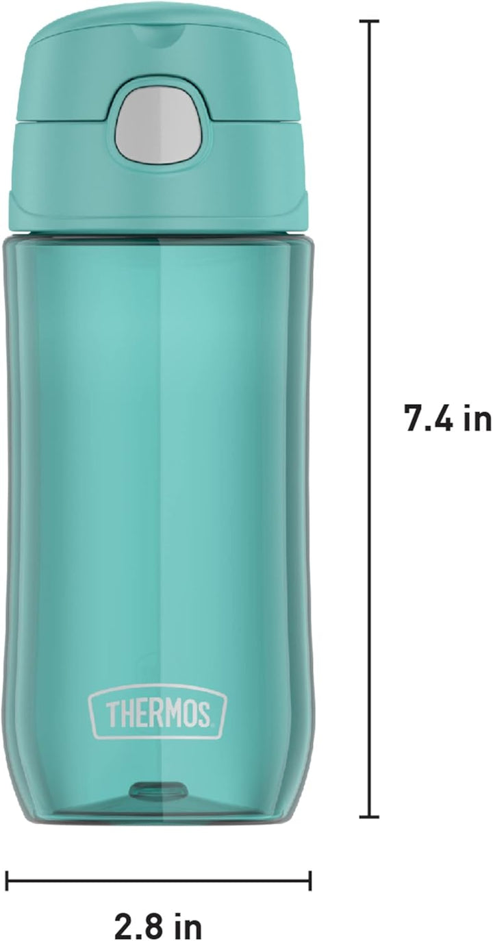 THERMOS Funtainer Trinkflasche, Kunststoff, mit Ausgiesser, 473 ml, Aqua 16 Ounce Aqua, 16 Ounce Aqu