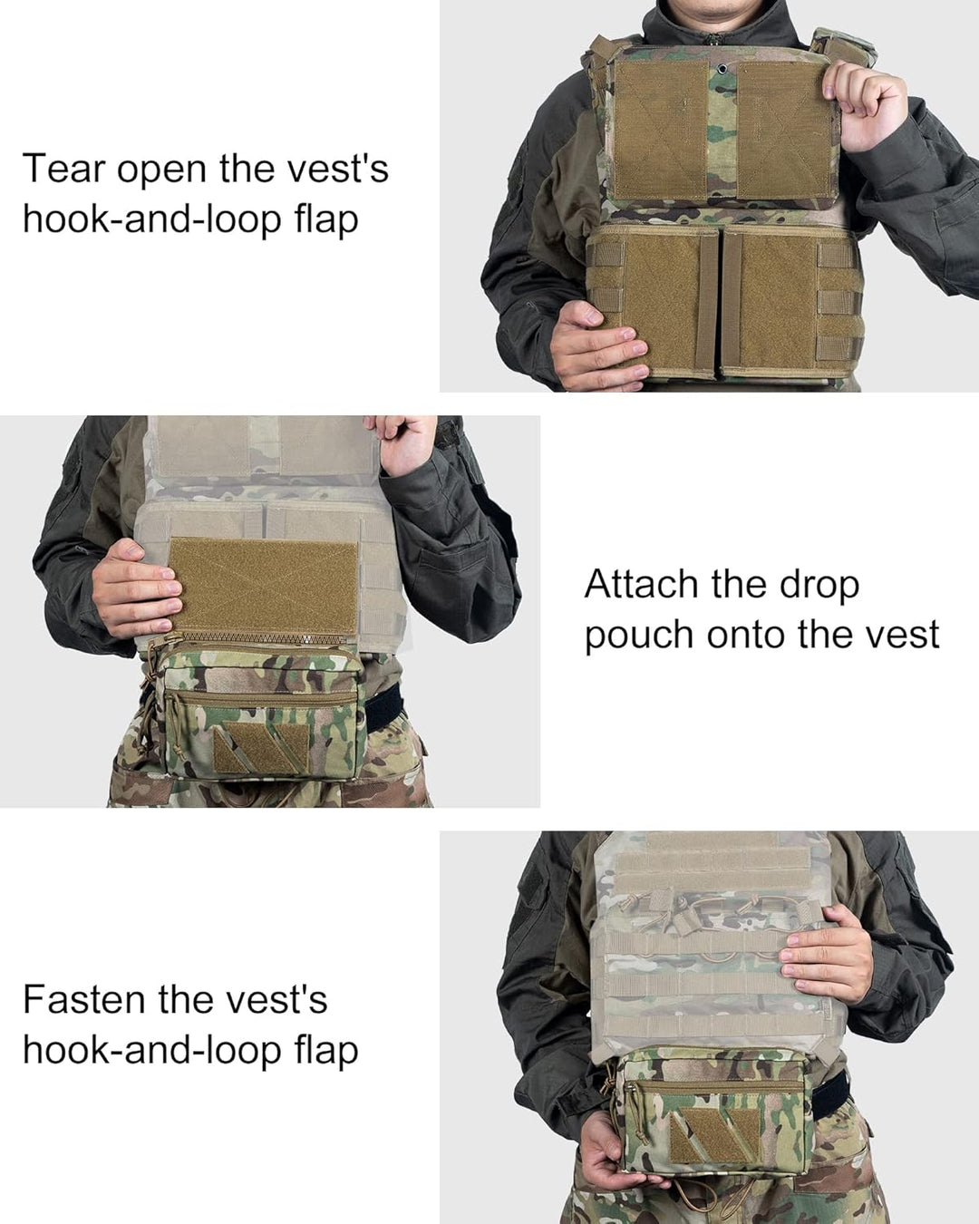 OneTigris Drop Down Pouch, PLUS1S Dump IFAK Pouch, Organizer Fronttasche für Taktische Weste Platten