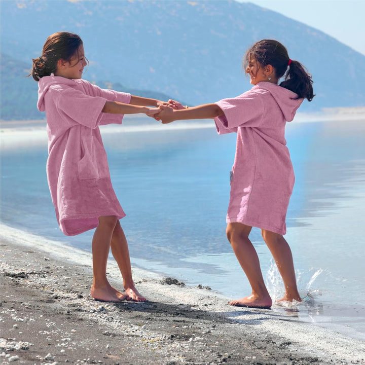 CalmyBEACH Frottee Badeponcho Mädchen Jungen - Kinder Surf Poncho 100% Baumwolle Strandponcho Handtu