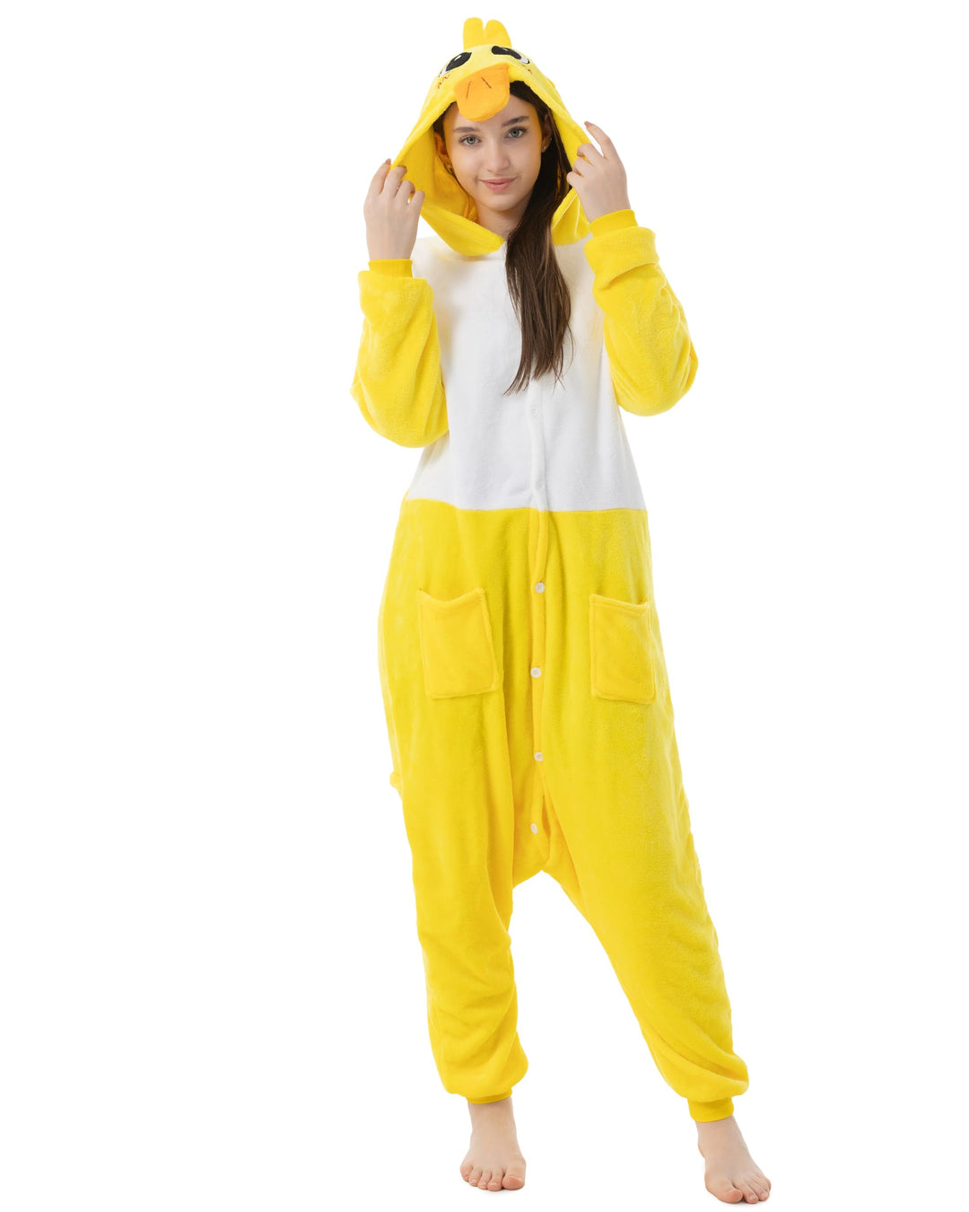 Katara 1744 (30+ Designs) Enten-Kostüm Küken, Unisex Onesie/Pyjama-Qualität für Erwachsene & Teenage