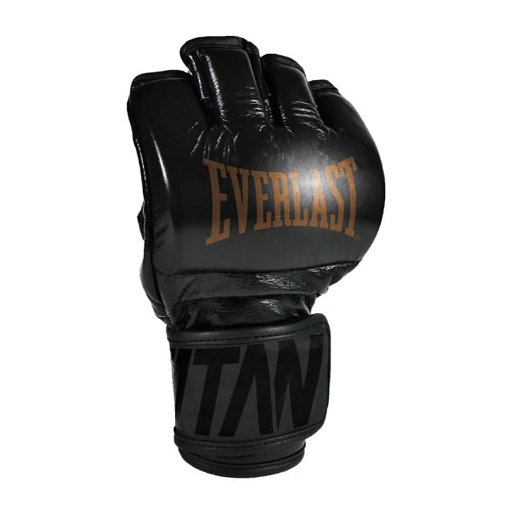 Everlast Titan Pro MMA-Handschuhe, Schwarz, Grössen S, M, L, L/XL, sichere und bequeme Passform mit