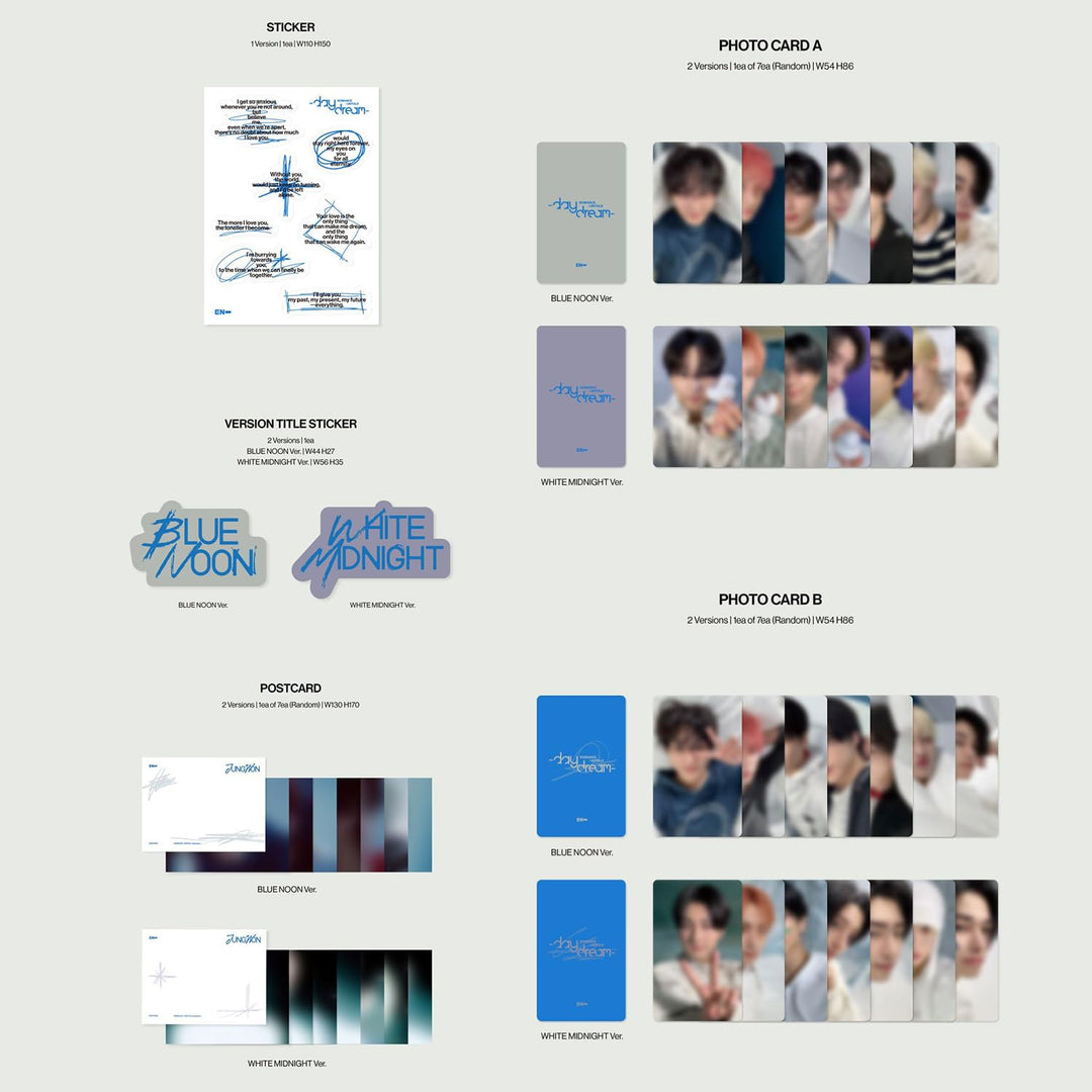 [ROMANCE : UNTOLD -Daydream-] (BLUE NOON Ver.) Photo Book R + Thanks To Paper + Sticker + Poster + P