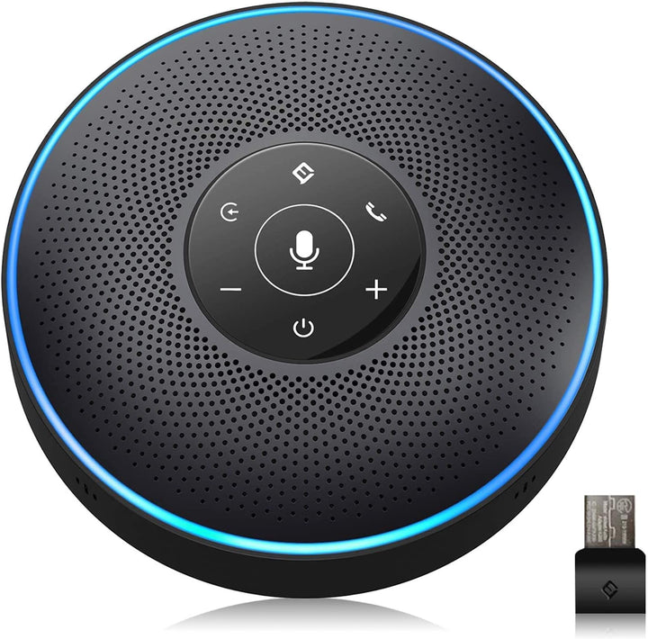 EMEET M2 Bluetooth Konferenzlautsprecher - USB Speakerphone mit 4 AI-Mikrofon, 360º Spracherkennung,