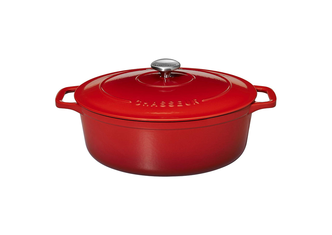 Chasseur - Gusseisen Bräter oval 33 cm - 7,1 L - Rubinrot 4733 Rubinrot Oval 7,1 L, Rubinrot Oval 7,