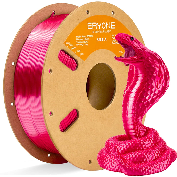 ERYONE Seiden PLA Filament 1.75mm, PLA Seiden Filament für 3D Drucker, 1.75mm +/- 0,03 mm, 1kg /Spul