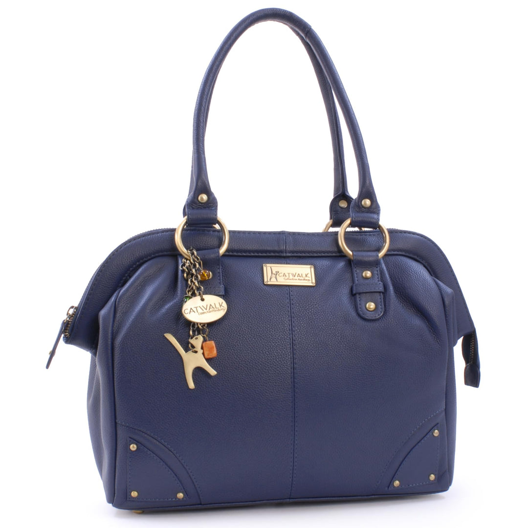 Catwalk Collection Handbags - Damen Leder Schultertasche - Handtasche Gross - Arbeitstasche für Noti