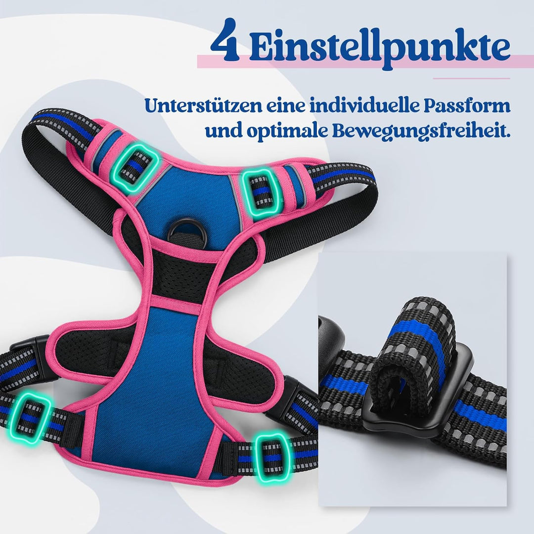 rabbitgoo Hundegeschirr Mittelgrosse Hunde, Anti Zug Geschirr mit Kontrolle, No Pull Verstellbar Hun