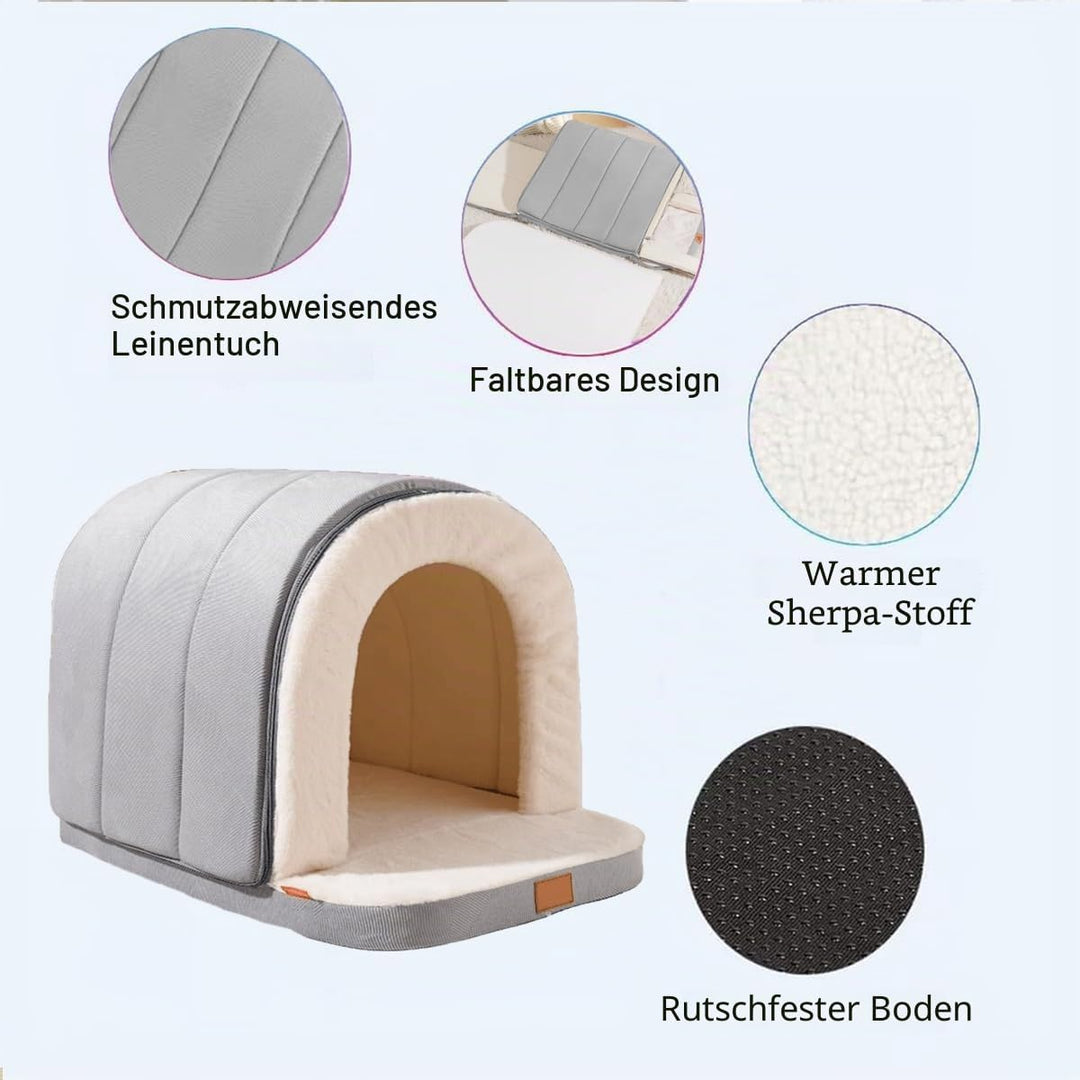 ERNAN Katzenhöhle grosse Katzen - Faltbare Katzenbett.Waschbares Hundebett, Komfortables Haustier-Ka