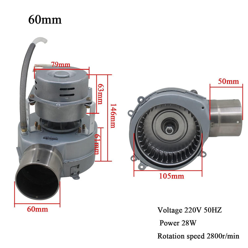 Radiallüfter 230v mit rückstauklappe gebläsemotor saugventilator zentrifugalventilator zentrifugallü