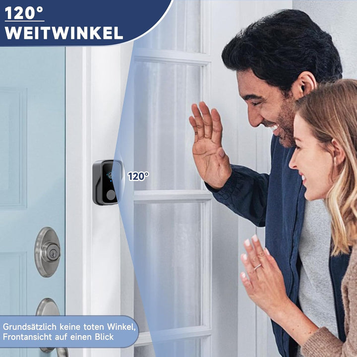 Video Türklingel mit Kamera, Drahtlose Türklingel mit 4,3 Zoll Bildschirm, Bluetooth Verbindung, 400