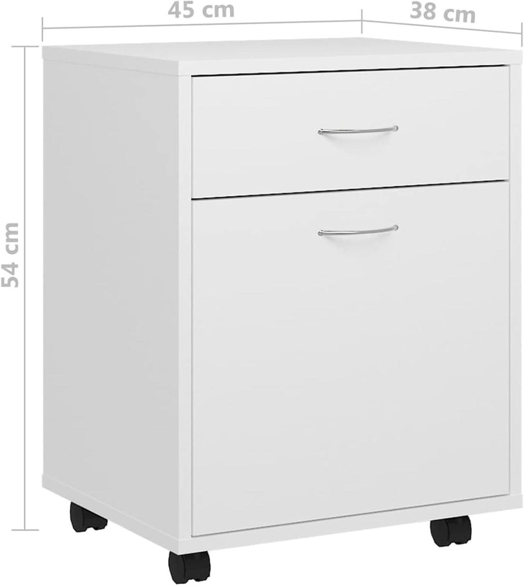 Vopese Rollschrank Rollcontainer Holzschrank Aktenschrank Schubladenschrank Aufbewahrungsschrank Möb