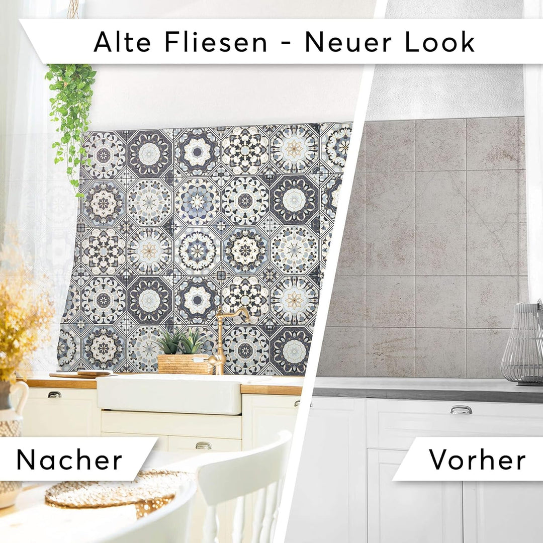 CREATISTO Klebefliesen Stickerfliesen Fliesenfolie - Stylische Sticker Aufkleber für Fliesen I Klebe