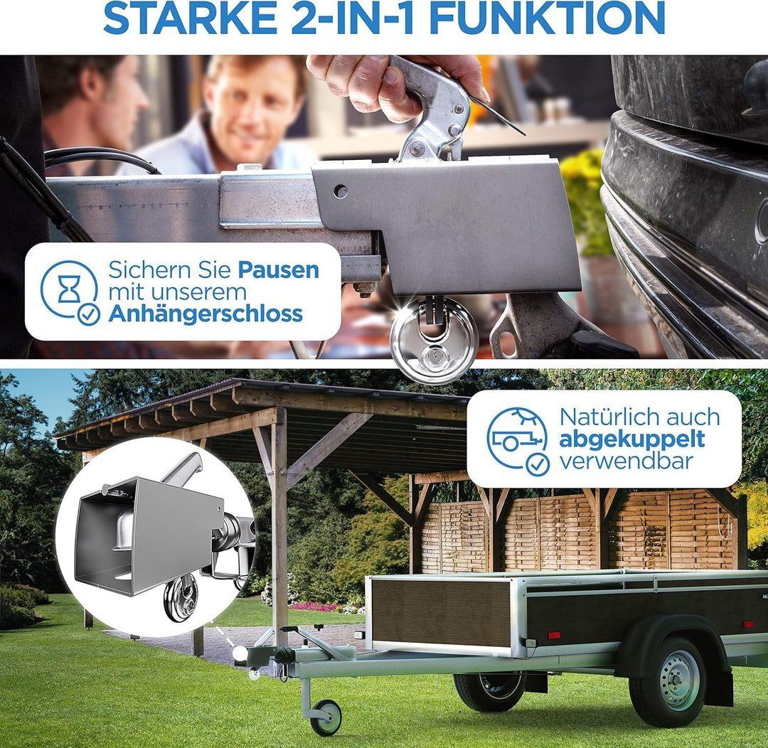 Deagle® Anhängerschloss + Rundschloss + Hochwertige Verzinkung u. Pulverbeschichtung + Optimaler Sch