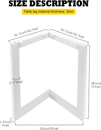 Fimghsoo Tischgestell Metall Tischbeine scandic 2X Tischkufen Industriedesign Möbelbein Haarnadelbei