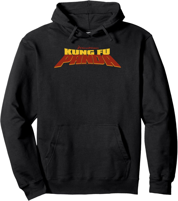 Kung Fu Panda Red And Yellow Bold Text Movie Logo Pullover Hoodie