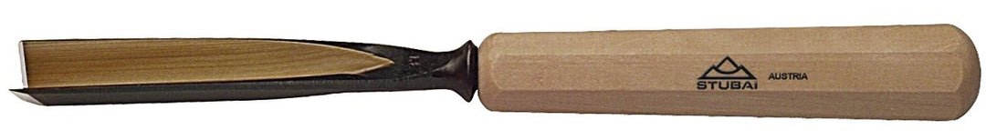 STUBAI Stemmeisen Stechbeitel Serie 52 - Form 39 | Gerader Gaissfuss 18 mm, mit Holzgriff, für Kerb-