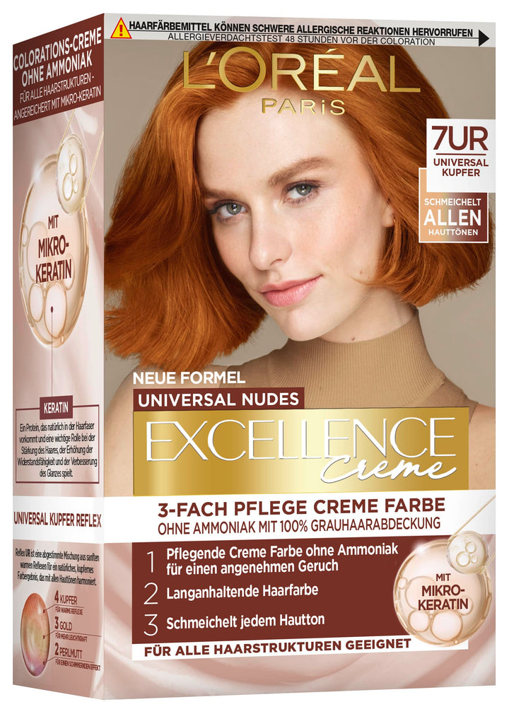 L'Oréal Paris Permanente Haarfarbe für jeden Hautton, Coloration ohne Ammoniak, Universale Nude-Töne