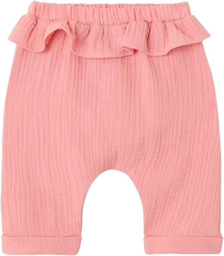 Vertbaudet Baby-Set mit Volants: Bluse & Haremshose, Musselin ROSE 80, ROSE 80