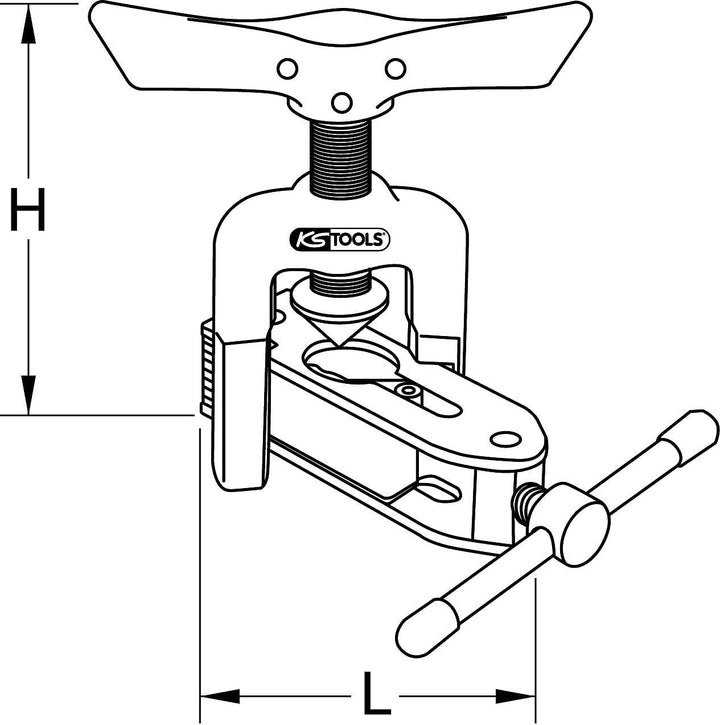 KS Tools 122.0525 Universal-Bördelgerät mit Schnellspannvorrichtung