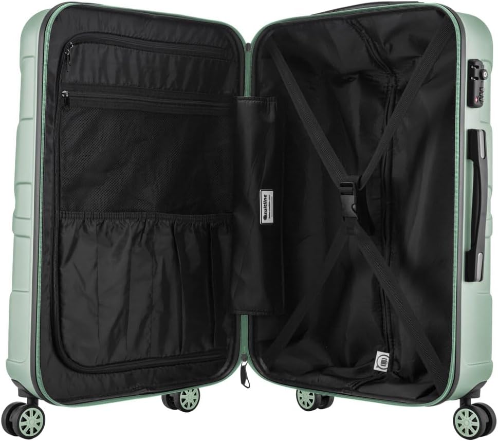 suitline Handgepäck Hartschalen-Koffer Koffer Trolley Rollkoffer Reisekoffer, TSA, 55 cm, ca. 34 Lit