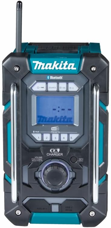 Makita Baustellenradio DMR116 - ohne Akku und Ladegerät - Auxiliary Blau,schwarz