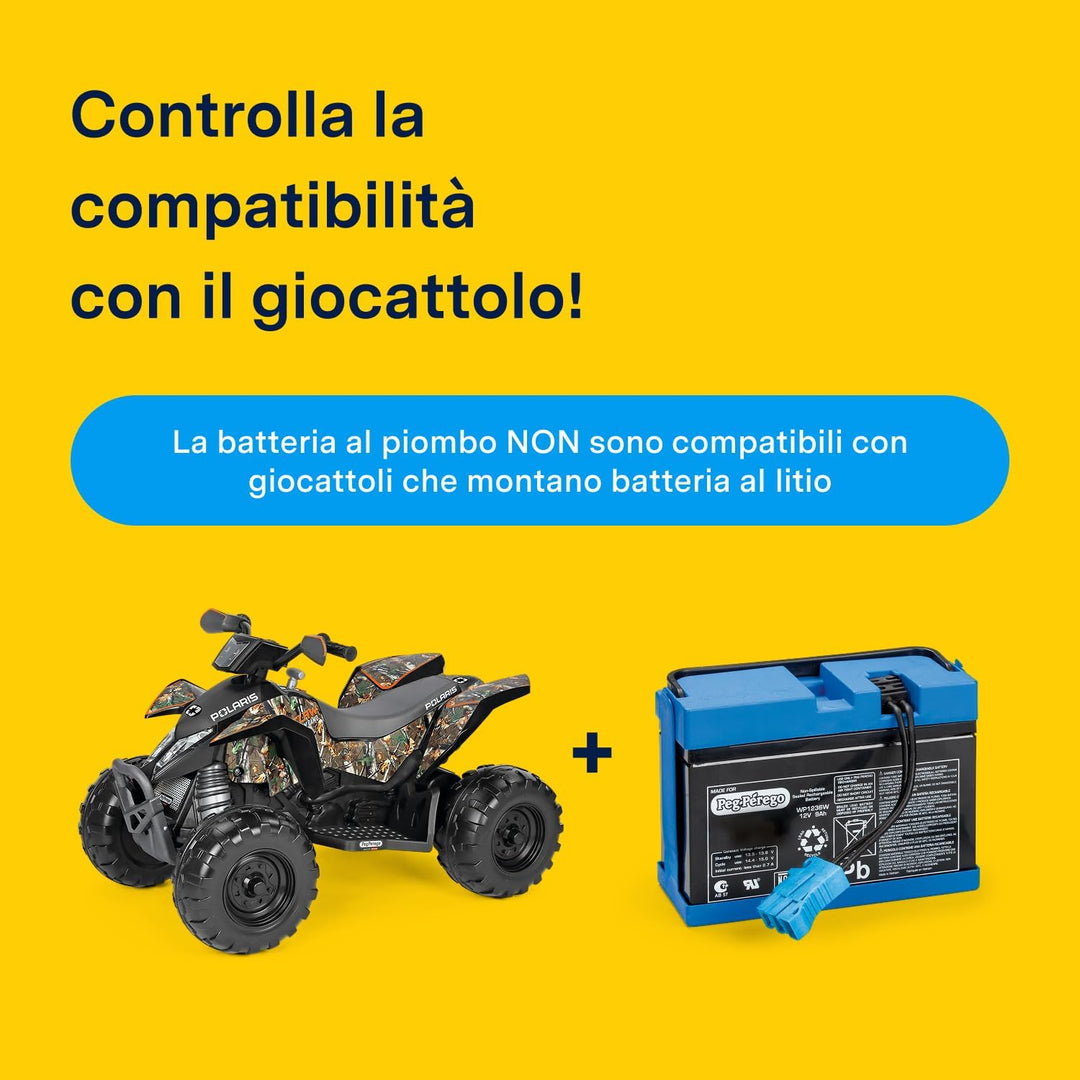 Peg Perego - Batterie, 12 V 12 V, 8 Ah mehrfarbig 12 V, 8 Ah Single, 12 V, 8 Ah Single