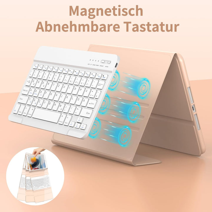 TQQ Tastatur Hülle für iPad 10.2 Zoll (9/8/7 Generation), für iPad Air 3rd und Pro 10.5, Wiederaufla