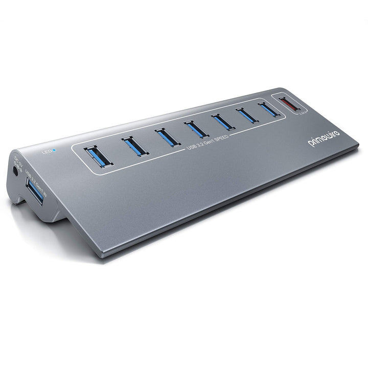 CSL - USB 3.0 Hub aktiv – 10 GBit/s - 8 Port - 8 x USB 3.2 Gen2, Davon 1x USB Ladeport smart Charge