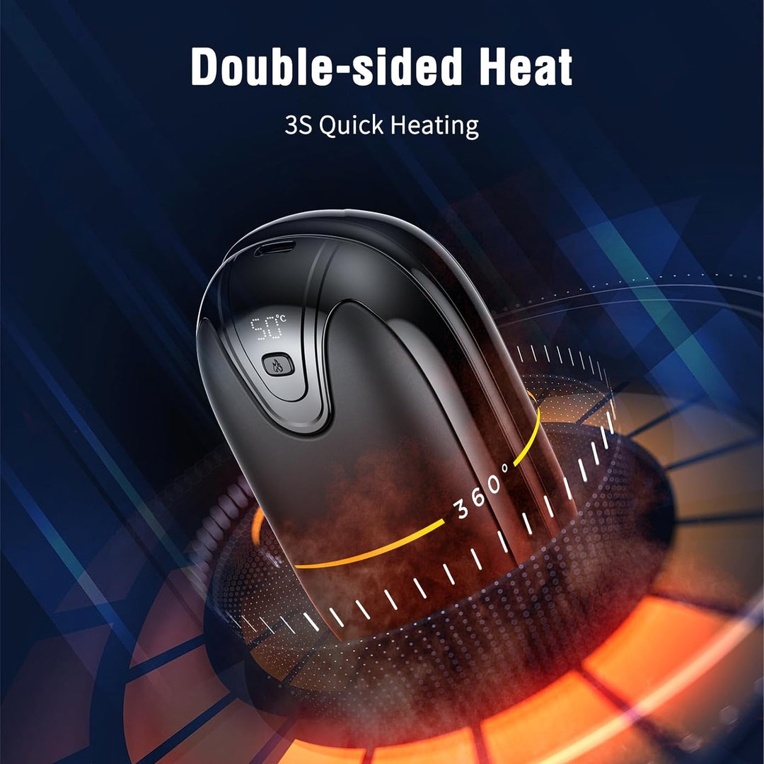 Handwärmer elektrisch,Split 2er-Pack Wiederaufladbar Handwärmer Tragbare Taschenwärmer, 3 Heizmodi T