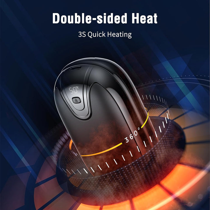 Handwärmer elektrisch,Split 2er-Pack Wiederaufladbar Handwärmer Tragbare Taschenwärmer, 3 Heizmodi T