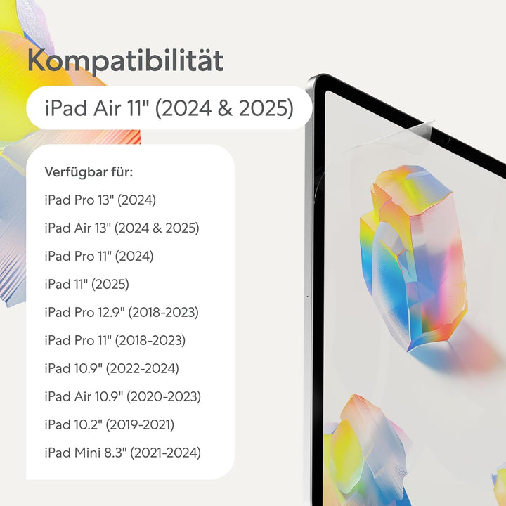 Paperlike 2.1 (2 Stück) für iPad Air 11" (2024) - Transparente Folie zum Schreiben und Zeichnen wie