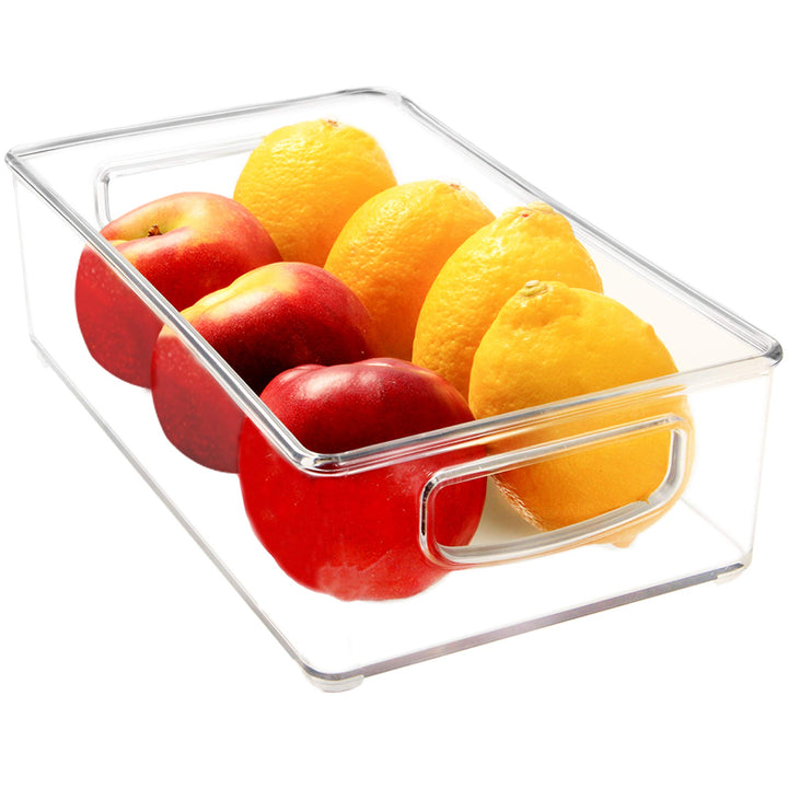 Youngever 4er Set 25 x 15 x 8 cm Kühlschrankbehälter, Speisekammer Organizer, Aufbewahrungsbox Kühls