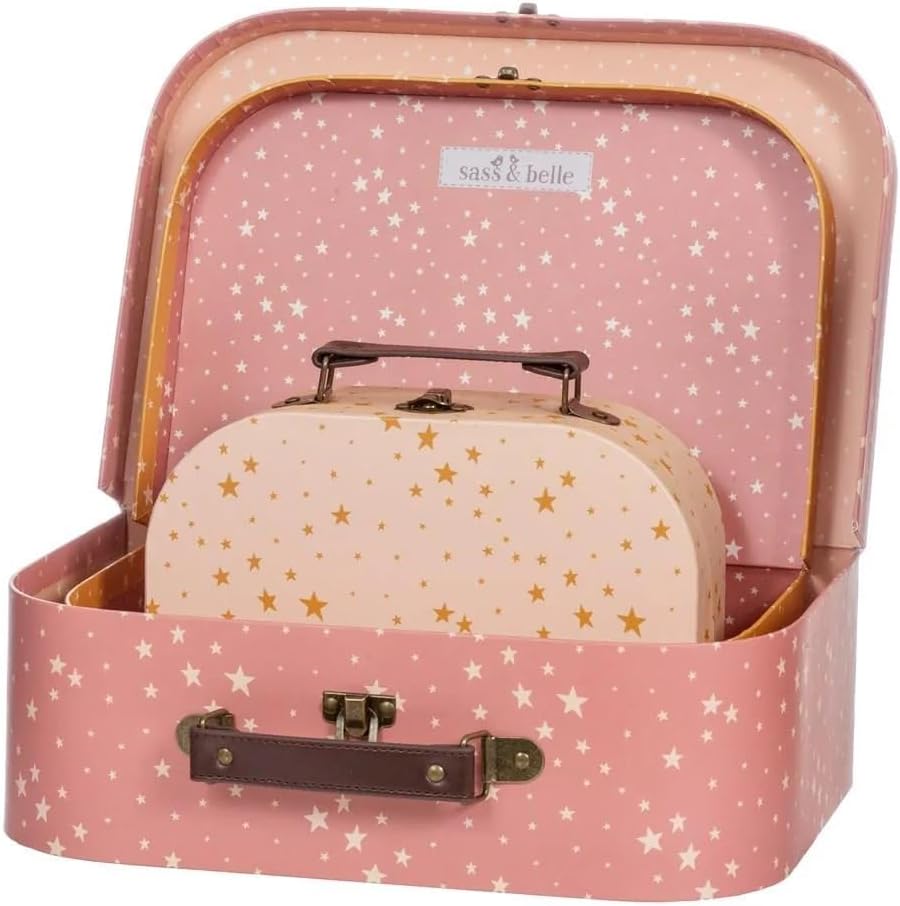 Kofferst LITTLE STARS 3-er Set laschsrosa