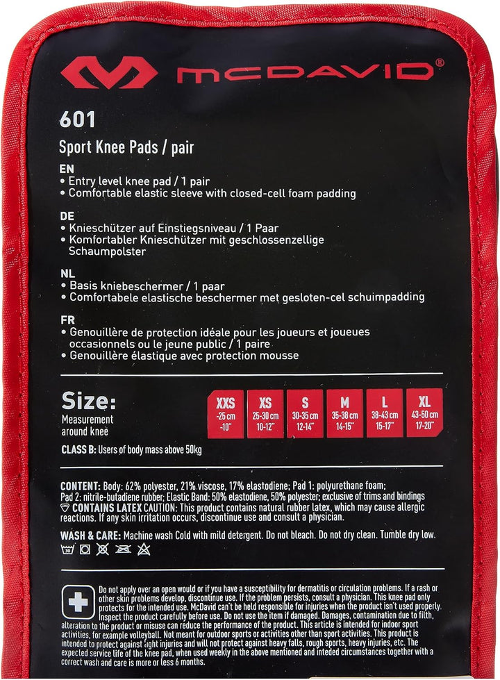 McDavid Knieschoner 601 Jumpy XL schwarz, XL schwarz