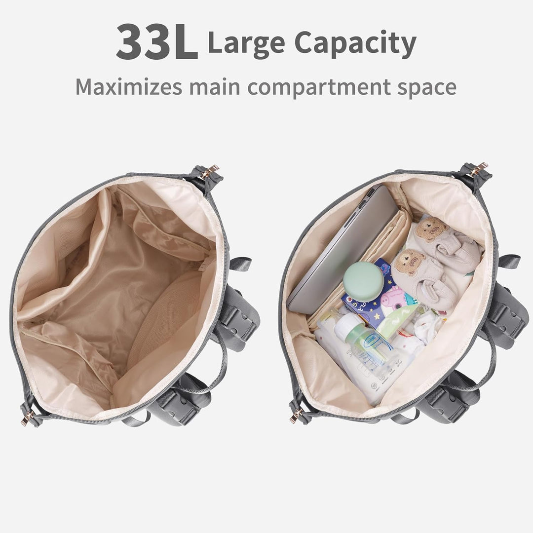 CEI-CEI Baby Wickeltasche/Rucksack mit Isolierter Flaschentasche, Wasserdichtes Neoprengewebe, Wicke