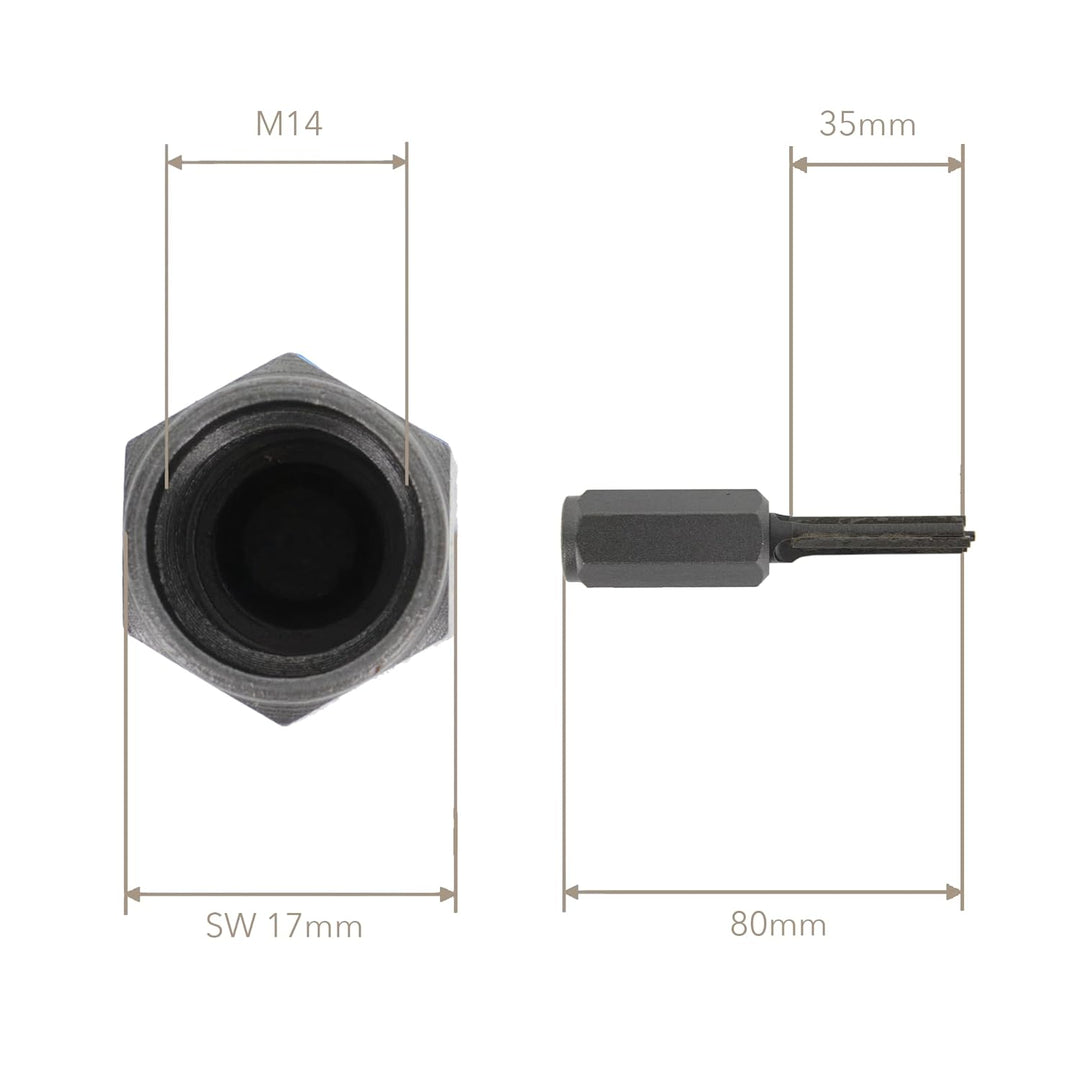 PRODIAMANT Hartmetall Fugenfräser 8 mm Schneidenlänge 35mm für Winkelschleifer Mörtelfräser mit M14