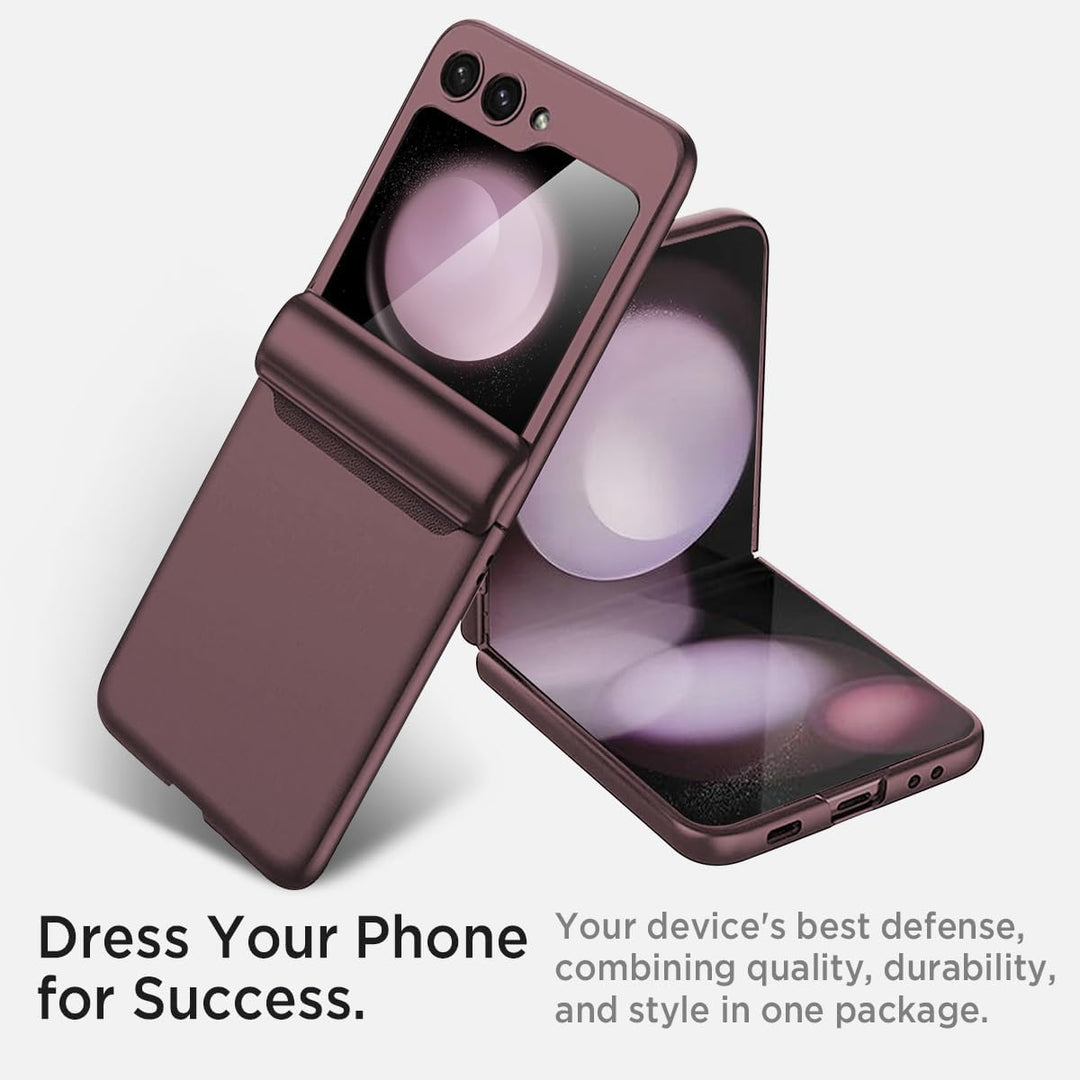 Miimall Kompatibel mit Samsung Galaxy Z Flip 5 Hülle mit Scharnierschutz Magnetischer [Externer Bild
