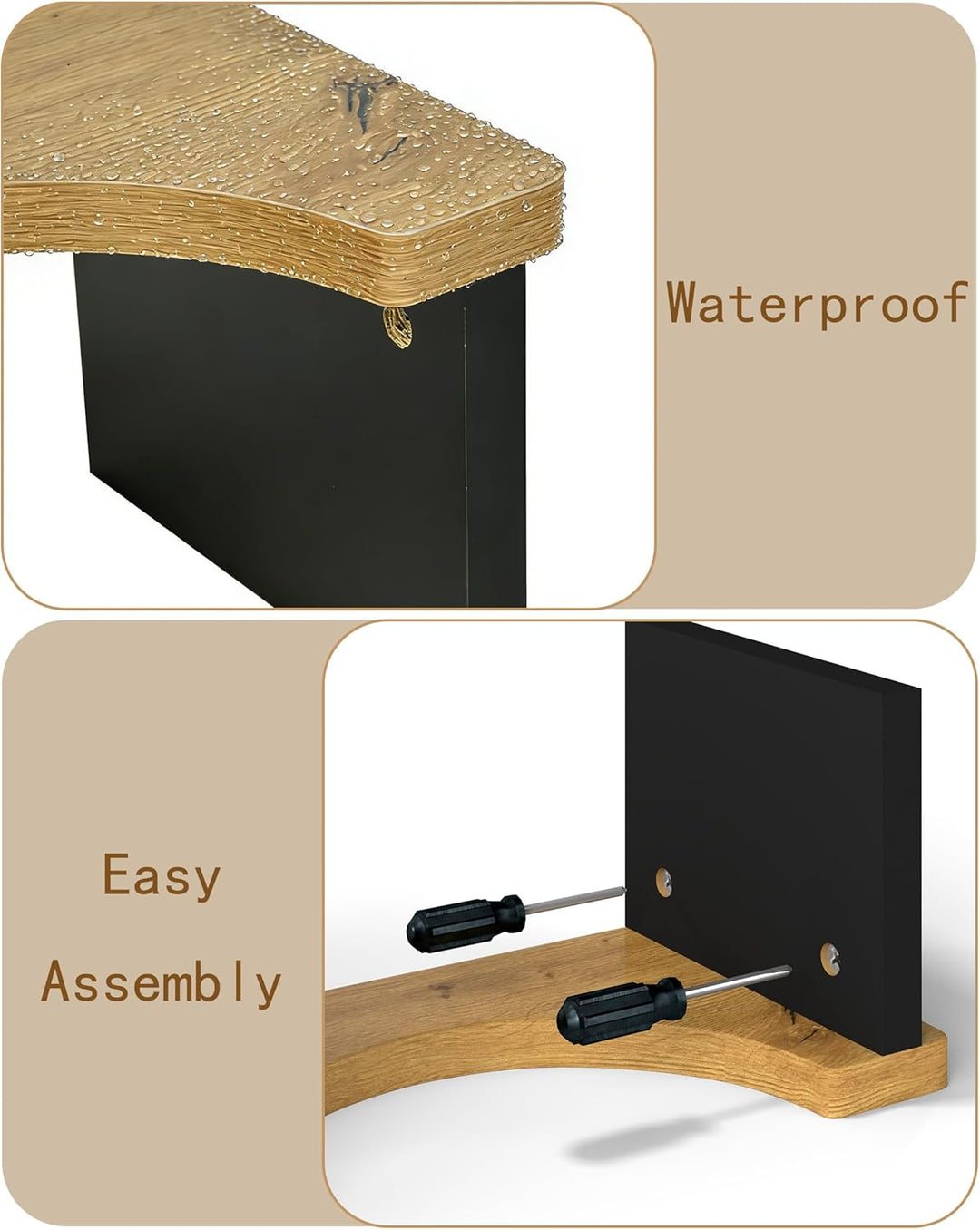 hitsuki Toilettenhocker Holz Optik 25mm Extra Dicke Fussbank Badezimmer, Toilettenhocker Erwachsene
