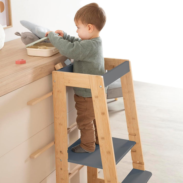 roba Lernturm nach Montessori - Sicherer Tritthocker für Kinder - Ideal als Küchenhelfer - Bis 80 kg