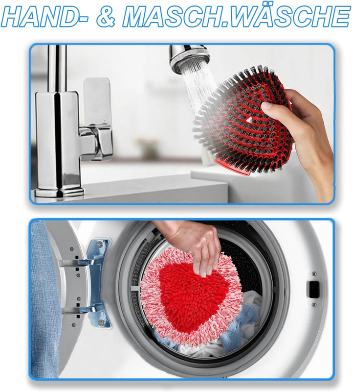 4 Stück Wischmopp Ersatzbezug für Vileda Turbo Mop,3 in 1 Wischmop Wischer Ersatzköpfe mit 76-148 cm