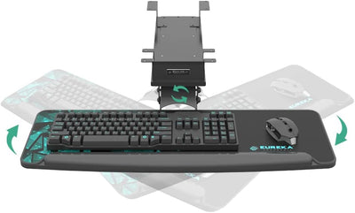 EUREKA ERGONOMIC Tastaturauszug Verstellbar Tastaturhalterung Schwenkbar Tastaturschublade mit Mausp
