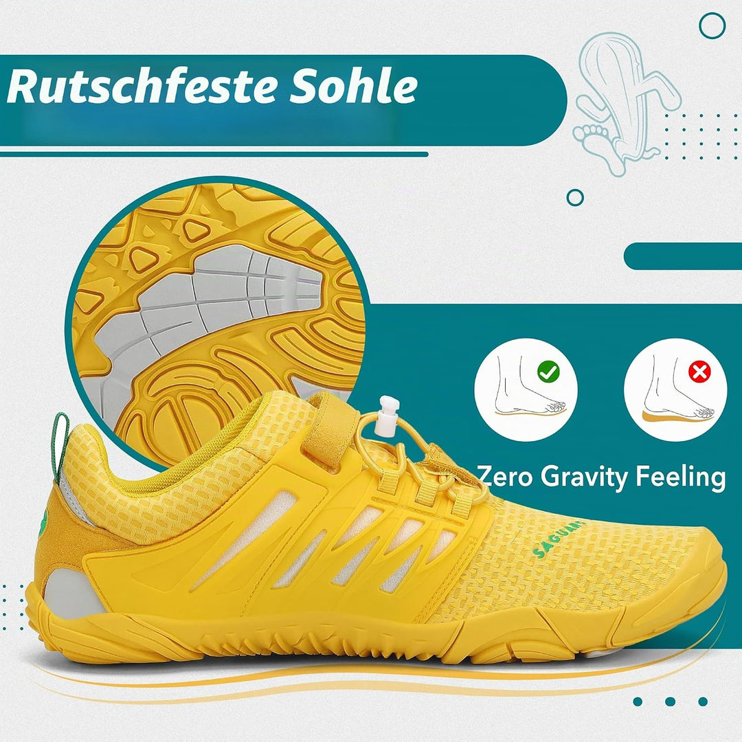 SAGUARO Unisex Barfussschuhe Outdoor Zehenschuhe mit Breite Zehenbox &amp; Zero-Drop Sohle Gr.36-48 44 E
